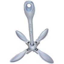 접이식 보트 닻 낚시보트 선박 폴딩 고정 앙카 고무, 1.4KG앵커+8mm두께앵커로프20m