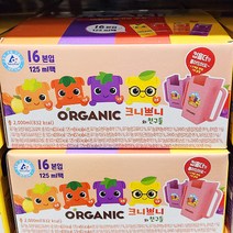 오가닉주스 크니쁘니 4가지 125ml X 16개입, 단품, 단품