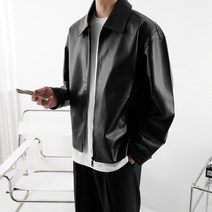 버클 오버사이즈 비건 레더 블루종 라이더 자켓(1color)