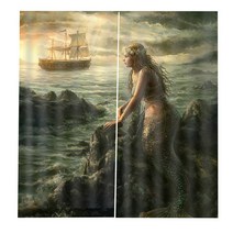 2 조각 그늘 커튼 거실 주방 커튼 창 패널 매달려 장식 발코니 용품 100x140x100cm, 02호