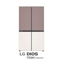 LG 디오스 오브제컬렉션 글라스 6도어 냉장고 (M873GKB252S), 클레이핑크+베이지