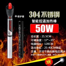 항온 아쿠아리움 열선 온도계 스테인레스 가성비 고급형 열대어 미니 수족관 어항히터, 50W+케이스