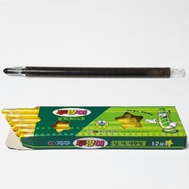 지구투명이색연필 단색 12자루세트/ 지구화학 14칼라 택1 낱색 1다스 샤프색연필 미술 그리기 리필용 화방 아동미술 색칠, 지구투명이색연필 검정