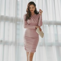 깜장오리메르디 랩 골지 원피스