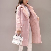 2022 겨울 고급스러운 여성 빅사이즈 양털 무스탕