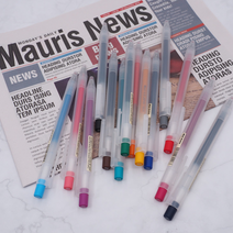 무인양품 0.5mm 정품 무지 MUJI 노크식 볼펜, 02_옐로우그린