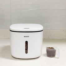 살림의발견 원터치 밀폐형 다담다 사료통 v2, 5L, 블랙