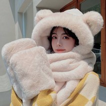 폼폼이모자 보온 간지나는 이지 바람막이 두꺼운 여성 트렌드 폼폼목도리 쓰리 피스이다 3643380223