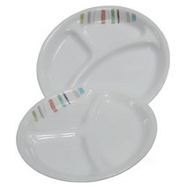 미국 코렐핸디크래프트 삼절접시 나눔접시 반찬접시 소/대, 대