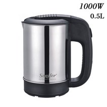 전기 티포트 주전자0.5L 미니 전기 주전자 차 커피 스테인레스 스틸 1000W 휴대용 여행 물 보일러 냄비 호, 01 Travel Kettle_03 AU
