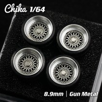 19인치 휠18인치 휠자동차 휠 1/64 Chika Nabes 8.9mm 9.7mm 타이어 림 BBS LM VSXX RS 레이 TE37 와타나바 164 HW 토미 미니 GT 합금, [22] 8.9mmBBS gun metal, 1개