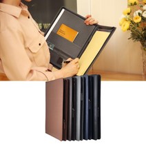 휴대용 가죽 메모노트 지퍼형 레포트 패드 A4