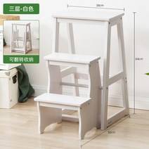 사다리 아웃트리거 전도 방지대 고든밀러사다리 대나무 접이식 사다리 의자 가정용 스툴 이중 사용 실내, 05 pure Solid Wood
