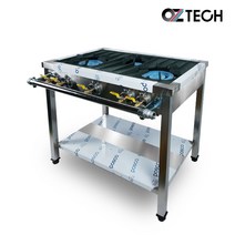 오즈테크 업소용 900 3구테이블렌지 친환경 가스렌지 간택기 화구 세라믹 버너, 1세대버너 세라믹코팅(+100000), LNG(도시가스)