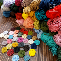 메종드아씨 빛고운 전통 매듭 꼰세사 10마 900cm 모음/42색상/전통 매듭 공예 재료/고급 인견 매듭실, 금낭화