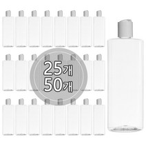 [50개묶음판매] 프레스캡 120ml 150ml 200ml 250ml 300ml 500ml 똑딱이캡 공병 화장품, 500ml 각투명용기, 검정캡, 50개