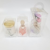 주연상사 캔들 포장상자 PET투명 손잡이 상자 답례품케이스 디퓨저케이스 투명상자 선물상자, 9.5cm*9.5cm*23cm(10장)