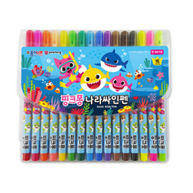 종이나라 핑크퐁 상어가족 나라싸인펜 16색, 혼합 색상, 11개