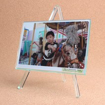 미니 아크릴이젤액자 투명탁상액자 테이블포토액자, 가로형