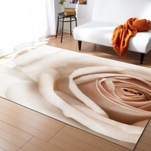 논슬립주방매트 흰색 장미 그림 장식 거실 바닥 매트 어린이 방 침실 침대 옆 매트 카펫 매트 카펫 러그, 05 122X183CM