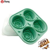 Rong제빙기 스박스 얼음틀 스볼 메이커 얼음트레이 얼음 실리콘 몰드 위스키 스메이커 실리콘몰드 3D 해골 실리콘 몰드 스 큐브 메이커 초콜릿 몰드 트레이 스크림 DIY 도구 위스, Rose, 1132