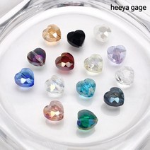 하트 론델 비즈 10mm, 10.라이트 피치AB(5개)