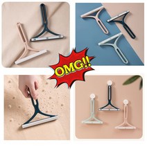 3중 헤드 양면 보풀제거 스크래퍼 먼지제거기 헤어 브러쉬 반려 견 묘 털제거기, 블루