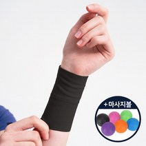 원더워크 K -국산 의료용 손목보호대 밴드형+마사지볼 블랙, 숏(8cm)/S+마사지볼