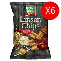 funny frisch Lentil chips paprika style 렌틸 칩스 파프리카 페퍼 과자 90g 6팩