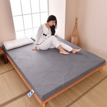 회색원 9cm 고탄력 메모리 고탄성 스펀지 매트리스 소프트 350g 헤비니트 원단 매트, G. 회색원 180x200x9cm_단품