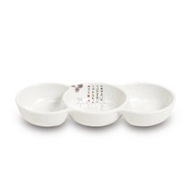업소용 멜라민 그릇 국화 원 3칸초장 (DS-5840)