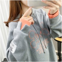 봉비치노 가을 겨울 여성 의류 패션 루즈핏 후드 맨투맨