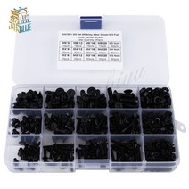 볼트 너트 440 개대 m3 m4 m5 합금강 육각 소켓 플랫 헤드 나사 구색 키트, 440개 믹스