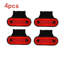 12V-24V 트럭 사이드 마커 라이트 LED 트레일러 조명 리플렉터 버스 밴 클리어런스 조명 Isuzu 용 DAF 트, 한개옵션1, 01 4pcs Red A