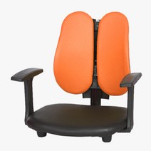 청심의자 휴먼좌식의자 노헤드 팔걸이형 인조가죽 H01, 오렌지