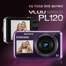 삼성 정품 PL120 듀얼화면 광학5배줌 디지털카메라 k, 16GB 메모리+케이스+리더기