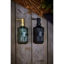폴리에라드 450ml 글라스 다이아몬드 핸드워시 통 용기 호텔 욕실 디스펜서, 럭셔리블랙+럭셔리블랙