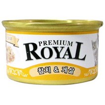 펫스토리 프리미엄 로얄 고양이캔, 참치 + 게살, 12개