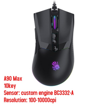 서든 배그 롤 스타 피시방 게이밍 마우스 usb optical game mouse for bloody a70 a90 4000dpi colorful glare 유선 게임 전문, 협력사, a90max