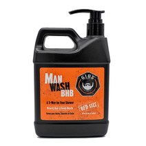 GIBS Man Wash 3 in 1 수염 헤어 및 바디 남성용 티트리 오일 함유 여행용 사이즈 리터 USA 미국, 33.8 Fl Oz (Pack of 1)