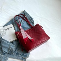 YAPOGI새해 빨간 가방 웨딩백 빅백 여성 신부백 숄더백 토트백