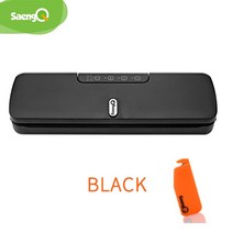 제빵 SaengQ-자동 식품 진공 포장기 10 장 포함 가정용 상업용, 01 black_02 110V-US