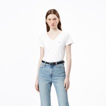 타미힐피거 슬림 브이넥 숏슬리브 티셔츠 (T32D1TTO05TWT2YBR)