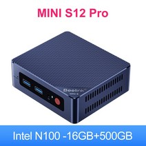 Beelink 미니 데스크탑 게이밍 컴퓨터 S12 프로 인텔 12 세대 N100 11 N5095 Win 8GB 128GB 256G SSD N95 VS GK3V, 미국, N100 16G500G, 7.Intel N100 16G500G - 미국