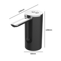 생수통정수기 가정용 자동 전기 워터 스마트 미니 디스펜서 물 정수기, 2.800mah black