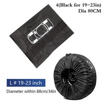 타이어보관Tire Cover Case Car Spare Storage Bags for Wheel Accessories Portable, 04 4Black for 1923in