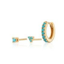 Pendientes Plata 925 스털링 실버 스터드 귀걸이 보헤미아 여성용 민족 청록색 귀걸이 Small Piercing Aretes 2021 Trend