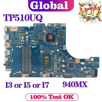 KEFU-노트북 마더보드 TP510UQ ASUS VivoBook TP510U TP510UA TP510UF I3 I5 I7 7 세대/8 세대 UMA/940MX 메인 보드, I7-8550U UMA