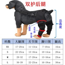 강아지 슬개골 탈구 변형 보조 붕대 보조기 보호대 재활도구, 뒷다리 더블케어 강화 버전개, M-중형ml