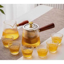 다기 세트 유리 여행용 다도세트 차판 전통 풀세트, 8종 세트